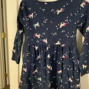 Jumping Beans Navy Unicorn Print Dress